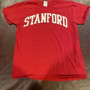 Red College Font Stanford Spellout T-Shirt. Trendy. Size Medium.